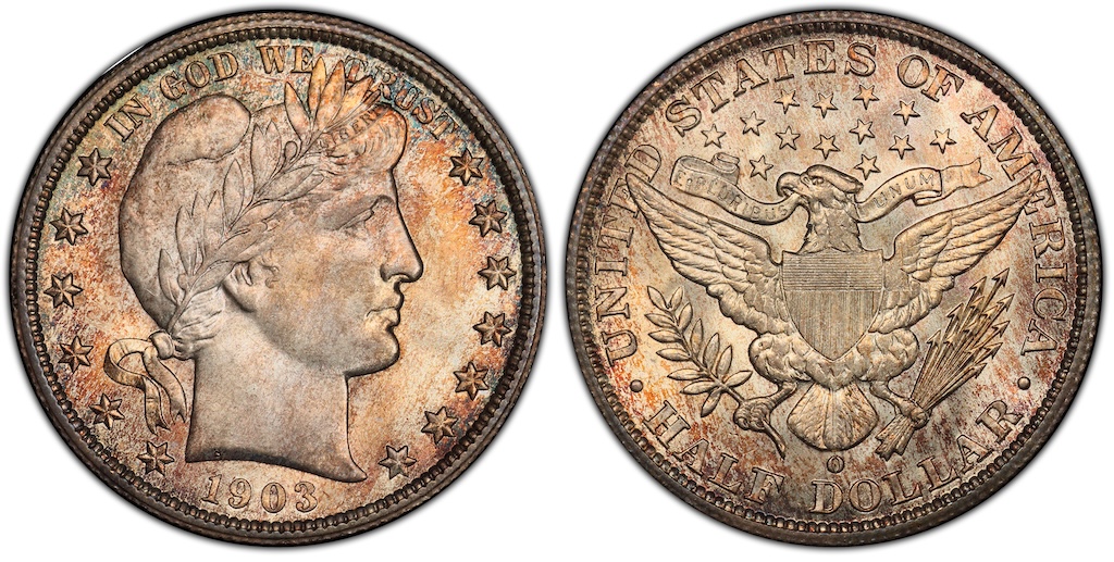 1903 Barber Half Dollar obverse and reverse showing Liberty portrait and eagle design